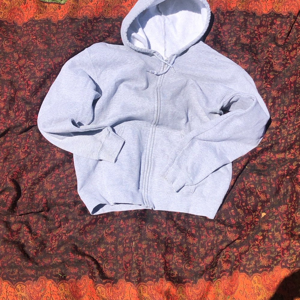 Hanes Light Gray Zip Up Sweater